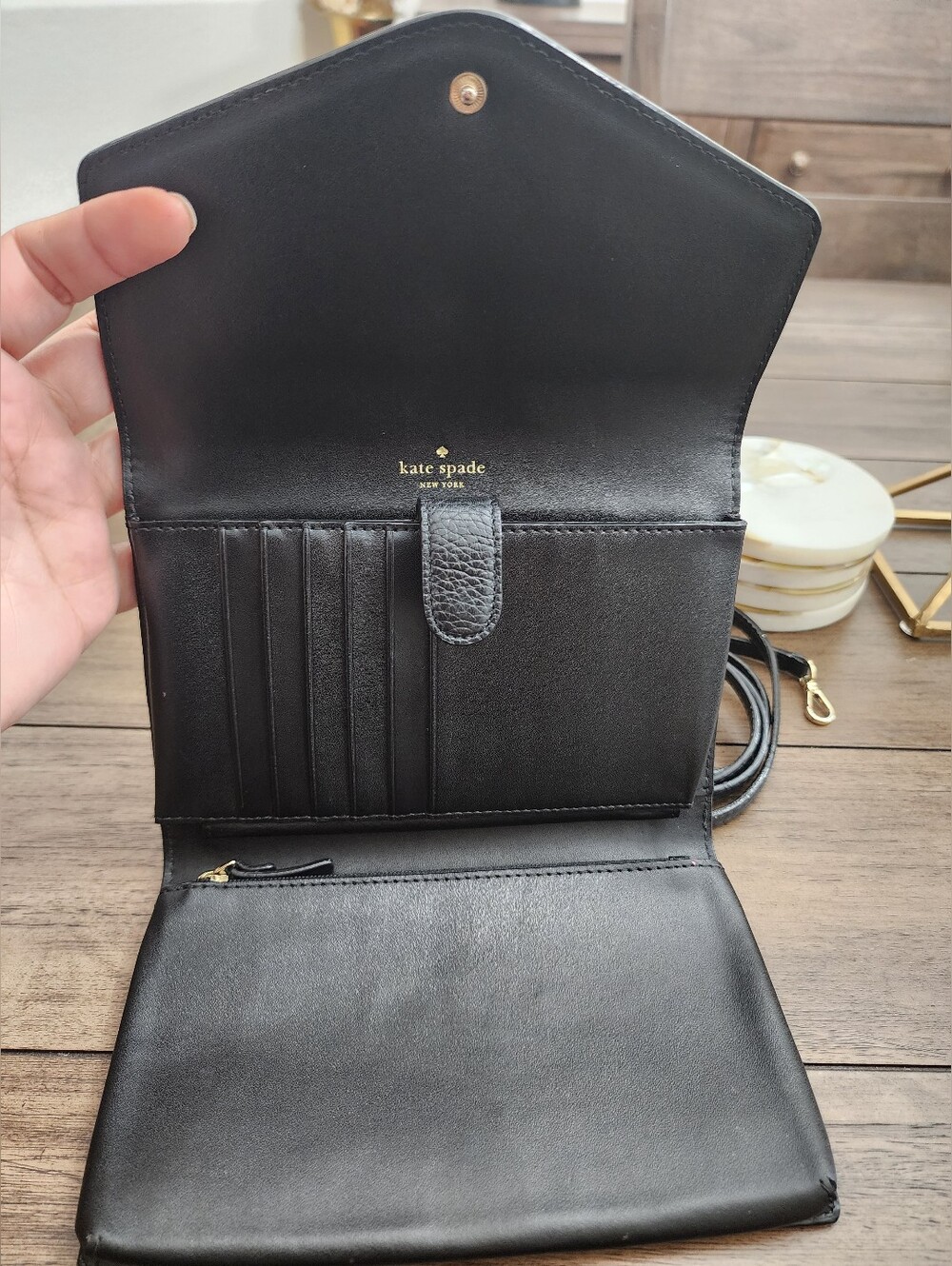 kate spade New York Black Leather Crossbody Bag - Picture 10 of 16